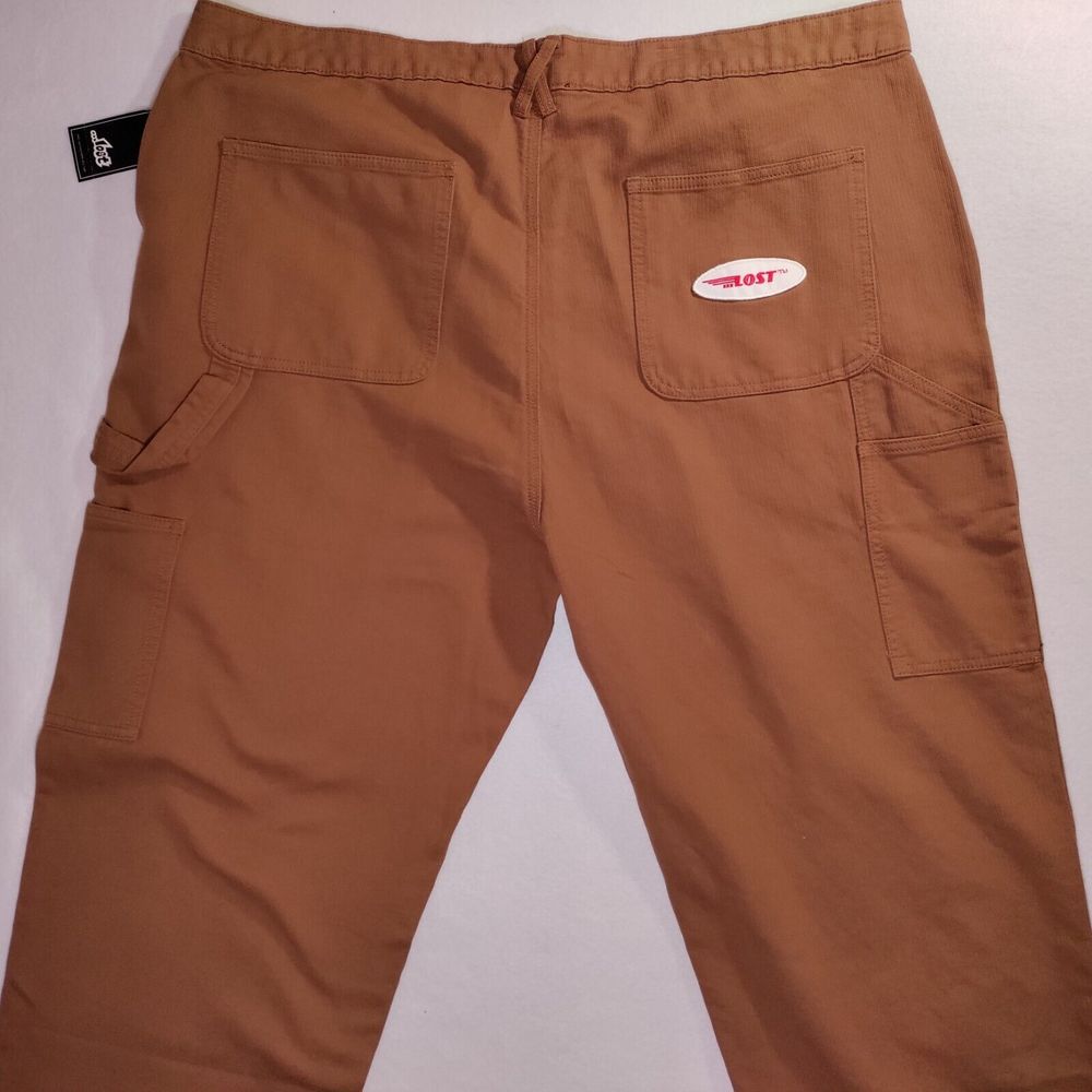 Lost Enterprises Carpenter Pants Brown Stretch 38 X 30 Skate Surf New With Tags